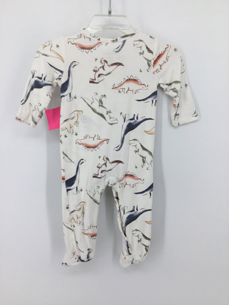 Milkberry Child Size 0-3 Months White Dinosaur Outfit - boys