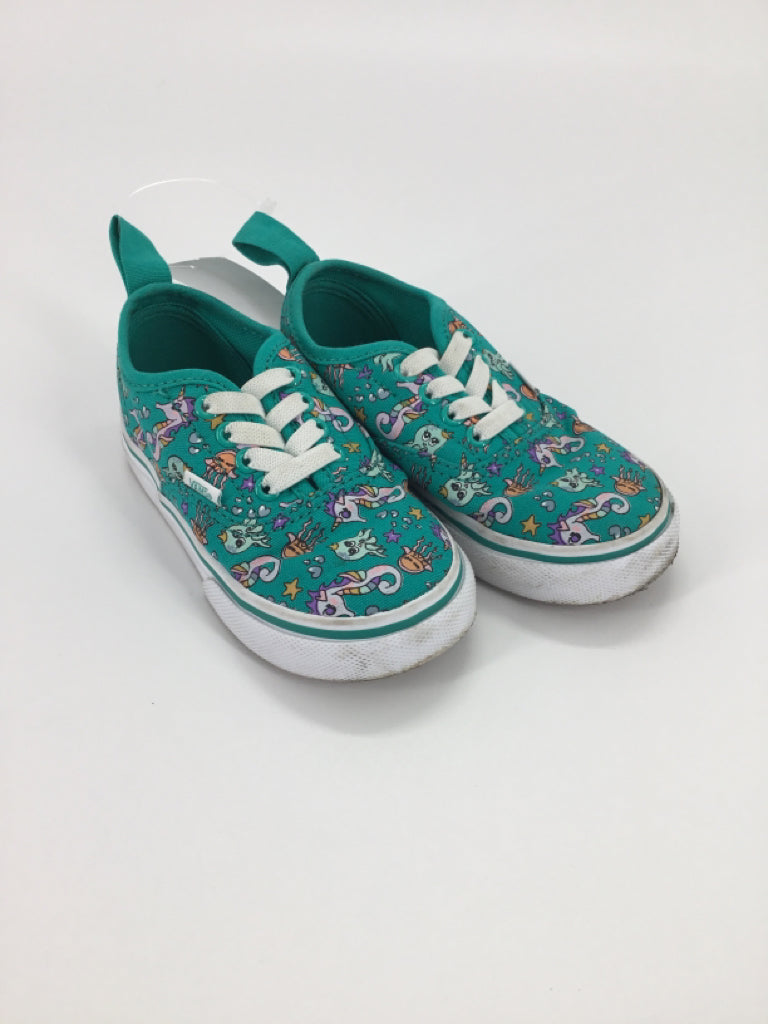 Vans Child Size 7 Toddler Teal Sneakers
