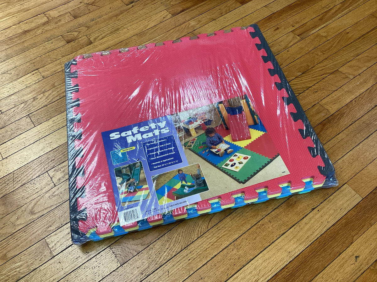 Multi-Color Interlocking Foam Floor Mats - 24 in x 24 in