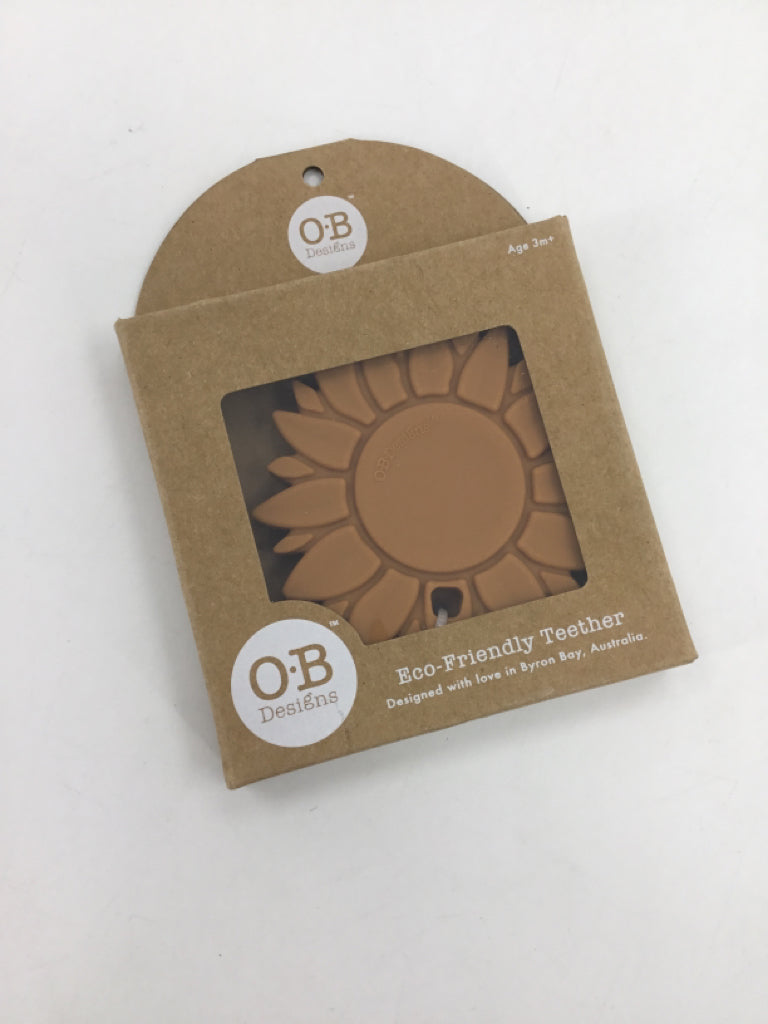 OB Designs Orange Silicone Sunflower Teether