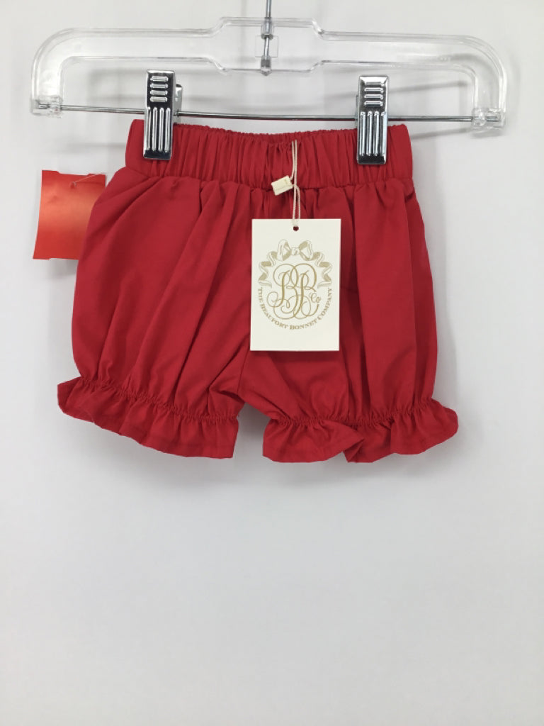 The Beaufort Bonnet Co Child Size 6-12 Months Red Shorts - girls