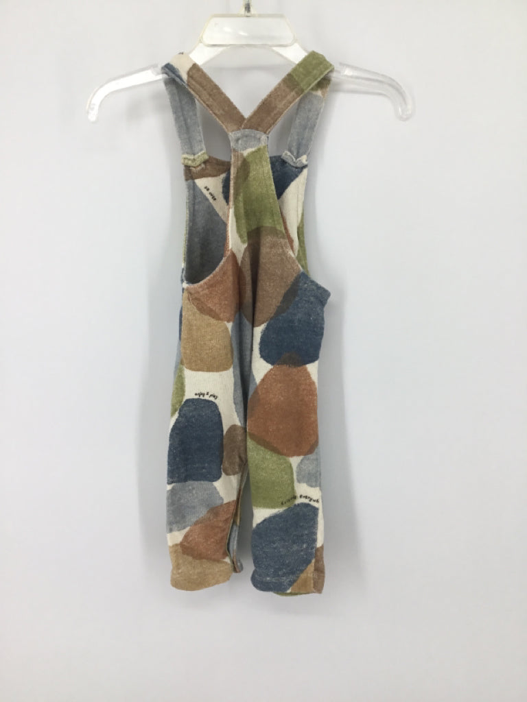 Zara Child Size 0-3 Months Multi-Color Print Overalls - boys