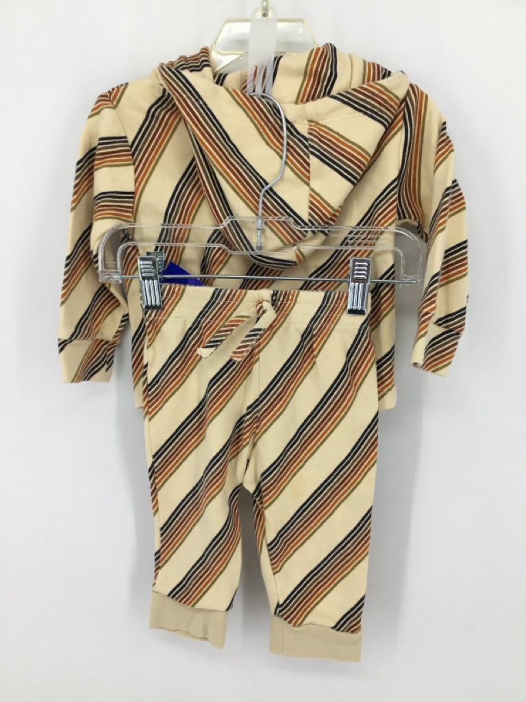 Kate Quinn Organics Child Size 12-18 Months Multi-Color Stripe Outfit - boys