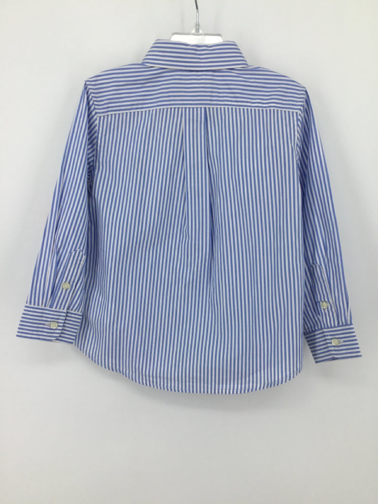 Ralph Lauren Child Size 4 Blue Stripe Shirt - boys