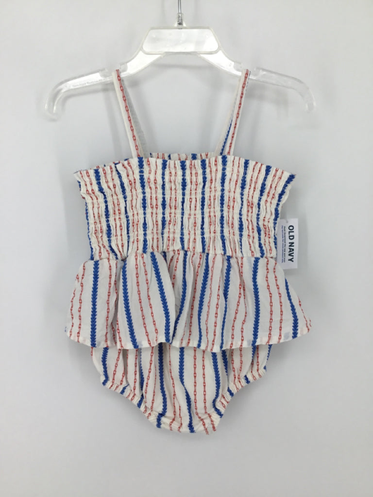 Old Navy Child Size 18-24 Months White Stars & Stripes Outfit