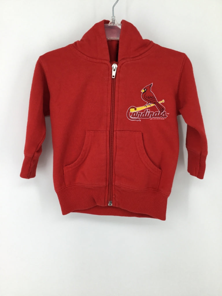 Soft As A Grape Child Size 6 Months Red Cardinals Hoodie - boys