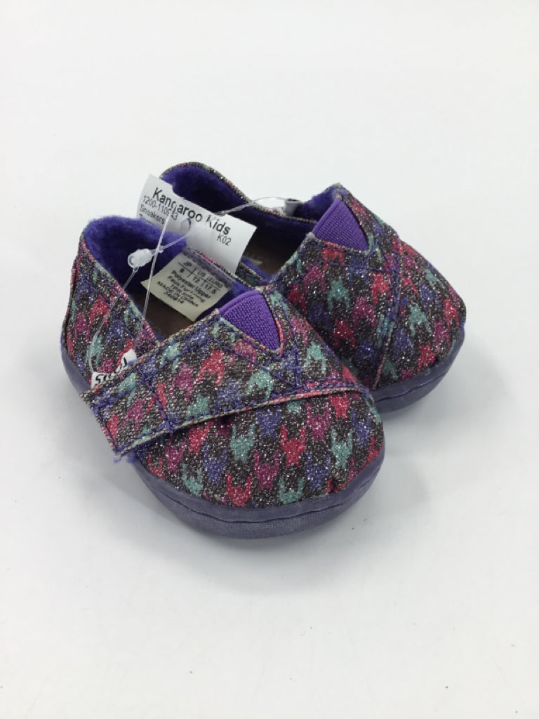 Toms Child Size 2 Toddler Purple Sneakers