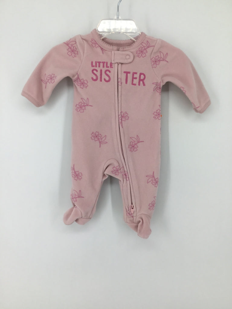 Child of Mine Child Size Newborn Pink Sleepers
