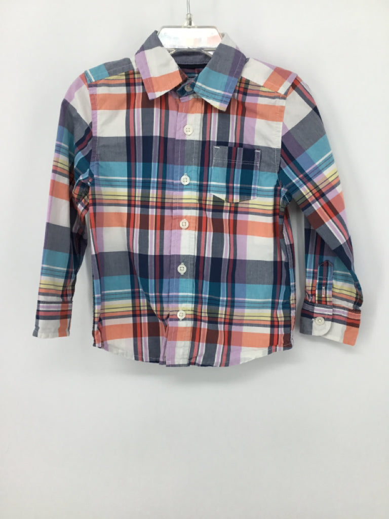 OshKosh B'gosh Child Size 2 Multi-Color Plaid Shirt - boys