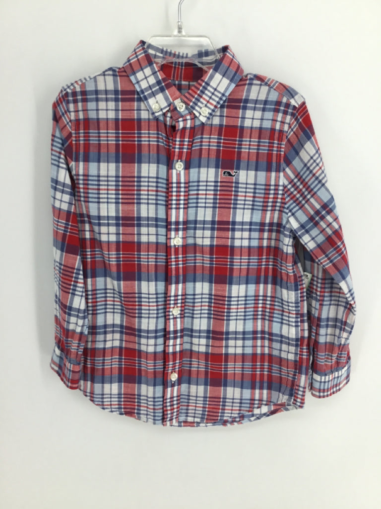 vineyard vines Child Size 4 Red Plaid Shirt - boys