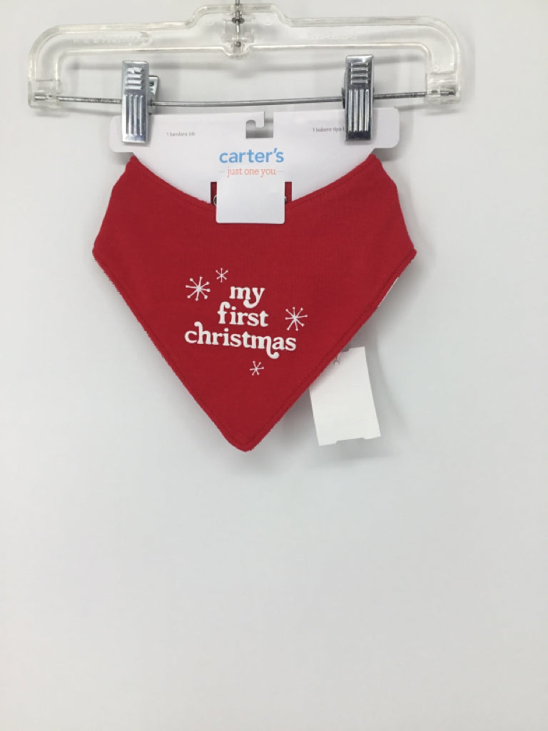 Just One You Made by Carters Child Size One Size Red Christmas Bib