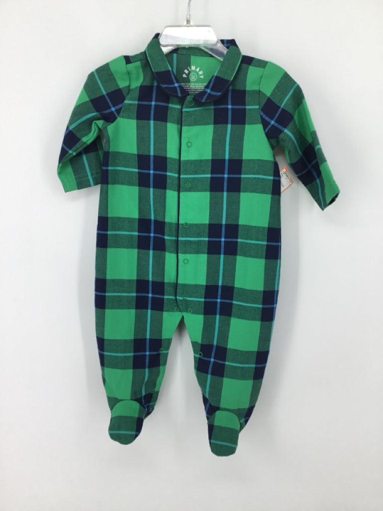 primary Child Size 3-6 Months Green Sleepers