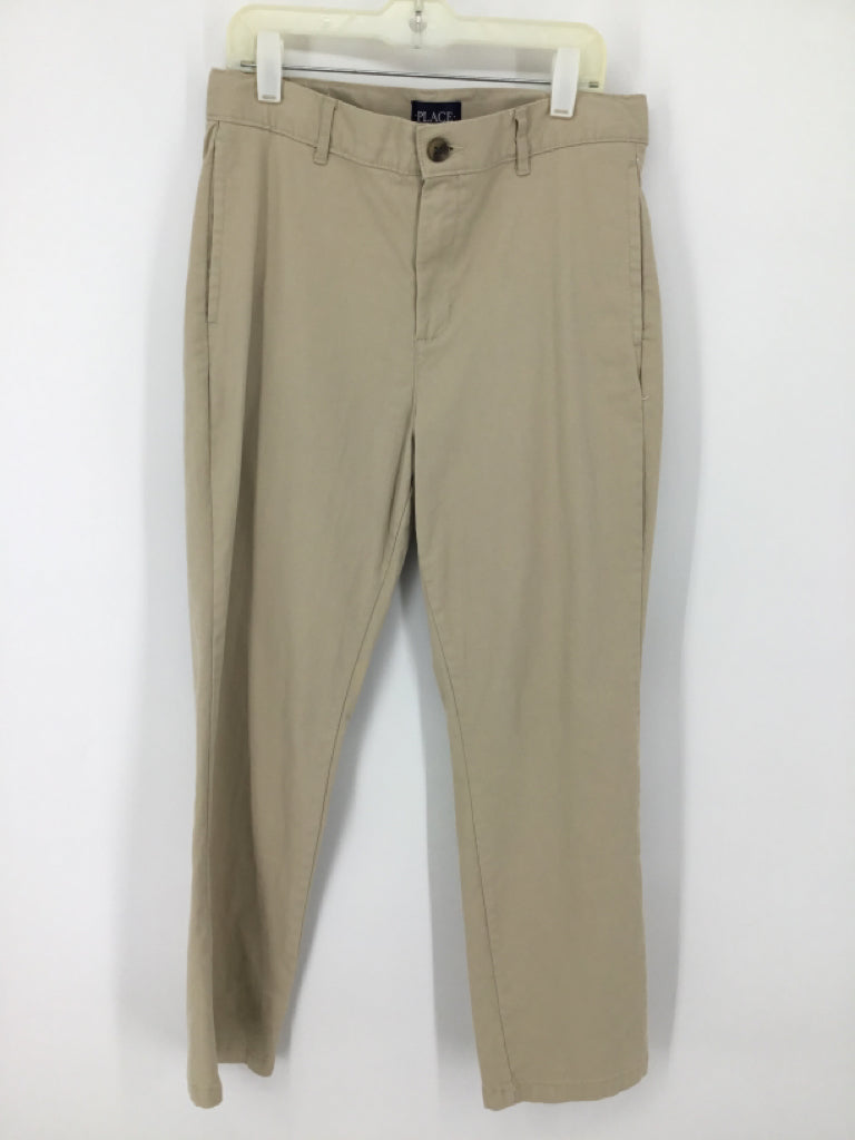 Childrens Place Child Size 12 Tan Solid Pants - boys