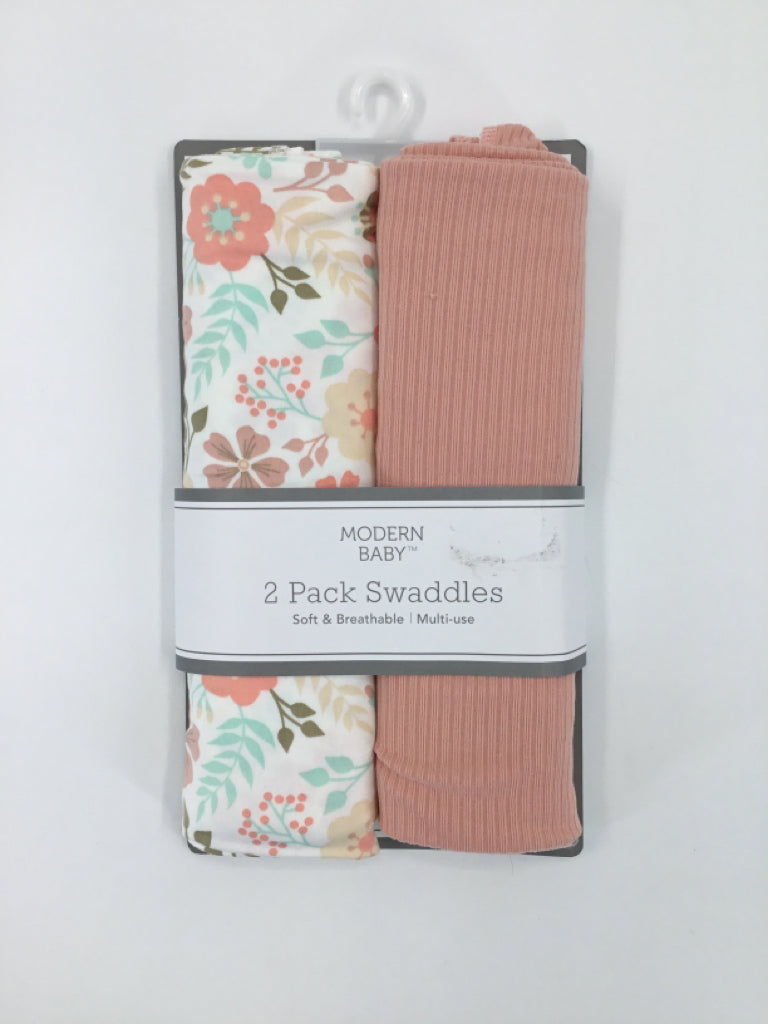 Modern Baby Pink Print Blanket Set of 2