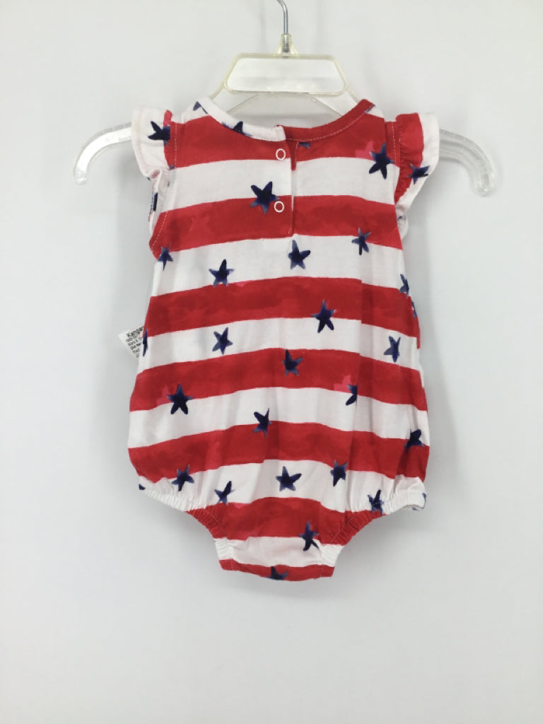 Old Navy Child Size 0-3 Months Red Stars & Stripes Outfit