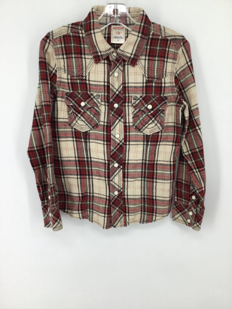 True Religion Child Size 8 Red Plaid Shirt - boys