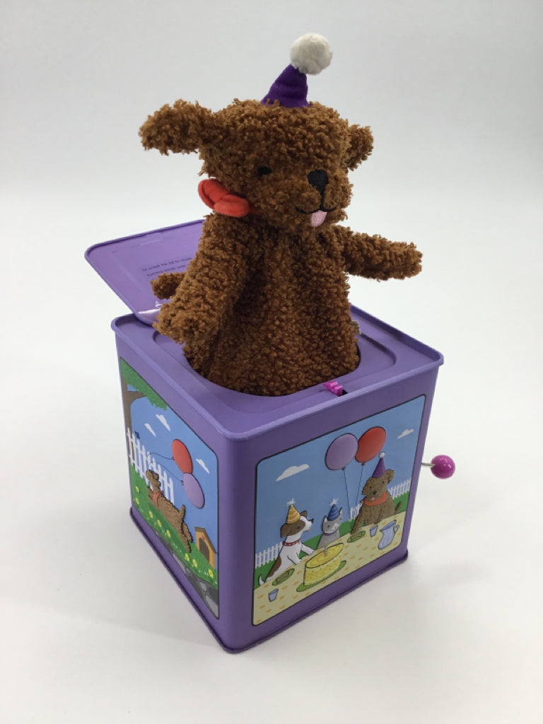 Jack Rabbit Creations Birthday Puppy Jack-in-the-Box
