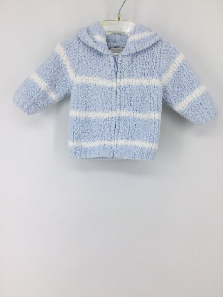 Angel Dear Child Size 6 Months Blue Stripe Hoodie - boys