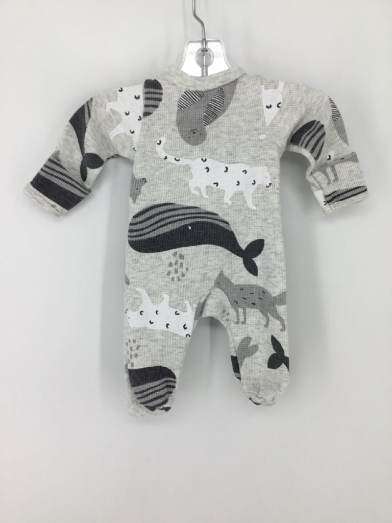 Carter's Child Size Preemie Gray Sleepers