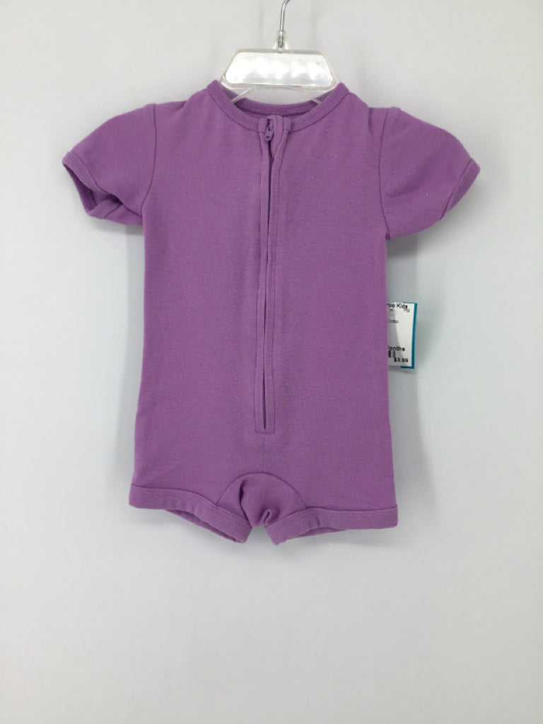 Hanes Child Size 0-6 Months Purple Pajamas - girls