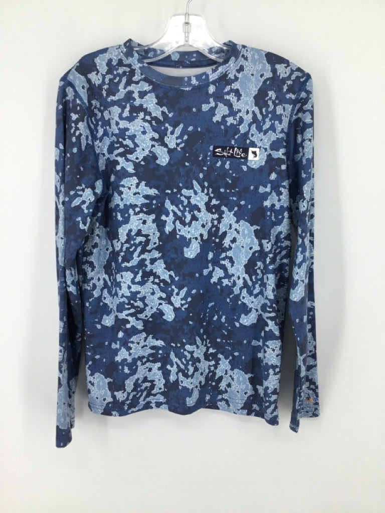 Salt Life Child Size 8 Blue Print T-shirt - boys