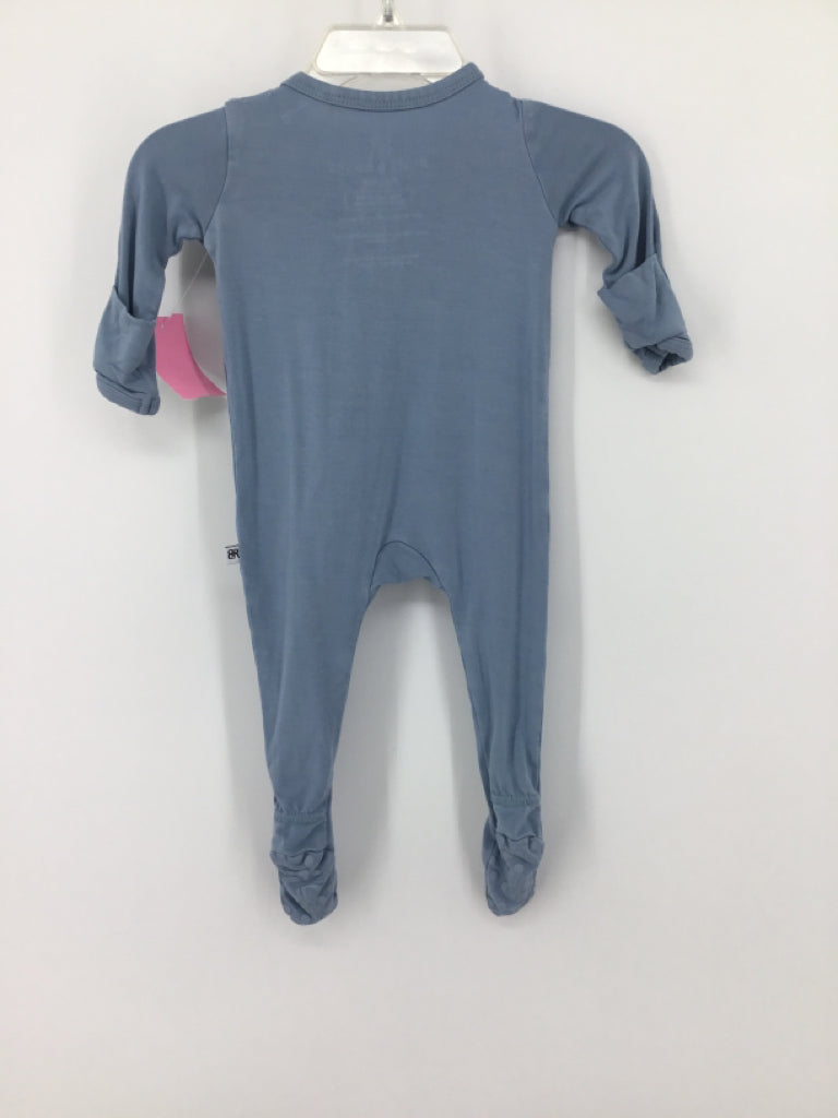 Bums & Roses Child Size Preemie Blue Sleepers