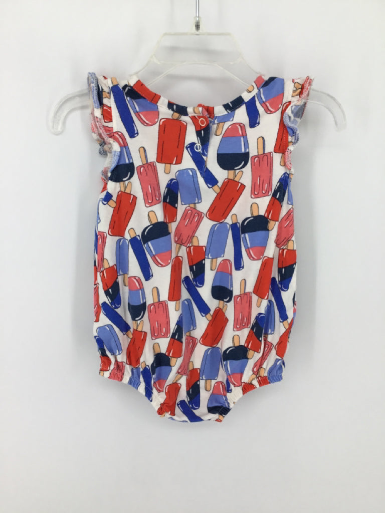 Old Navy Child Size 3-6 Months Red Stars & Stripes Outfit