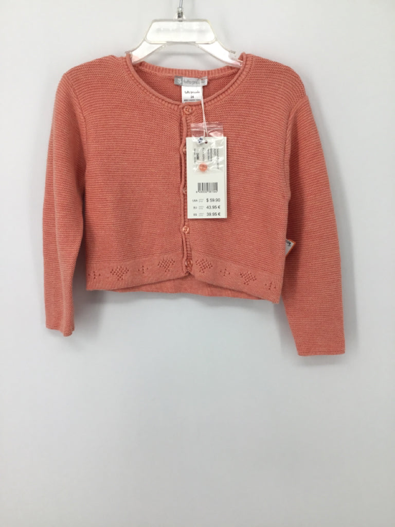Tutto Piccolo Child Size 24 Months Peach Sweater - girls