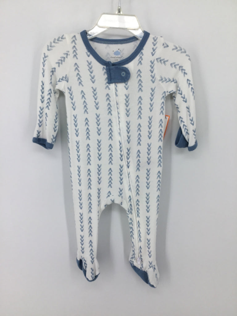 cloud island Child Size 0-3 Months Blue Sleepers