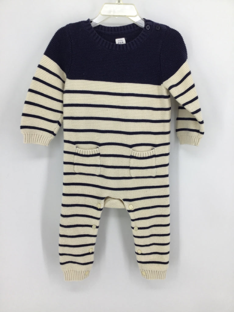 Baby Gap Child Size 12-18 Months Navy Stripe Outfit - boys