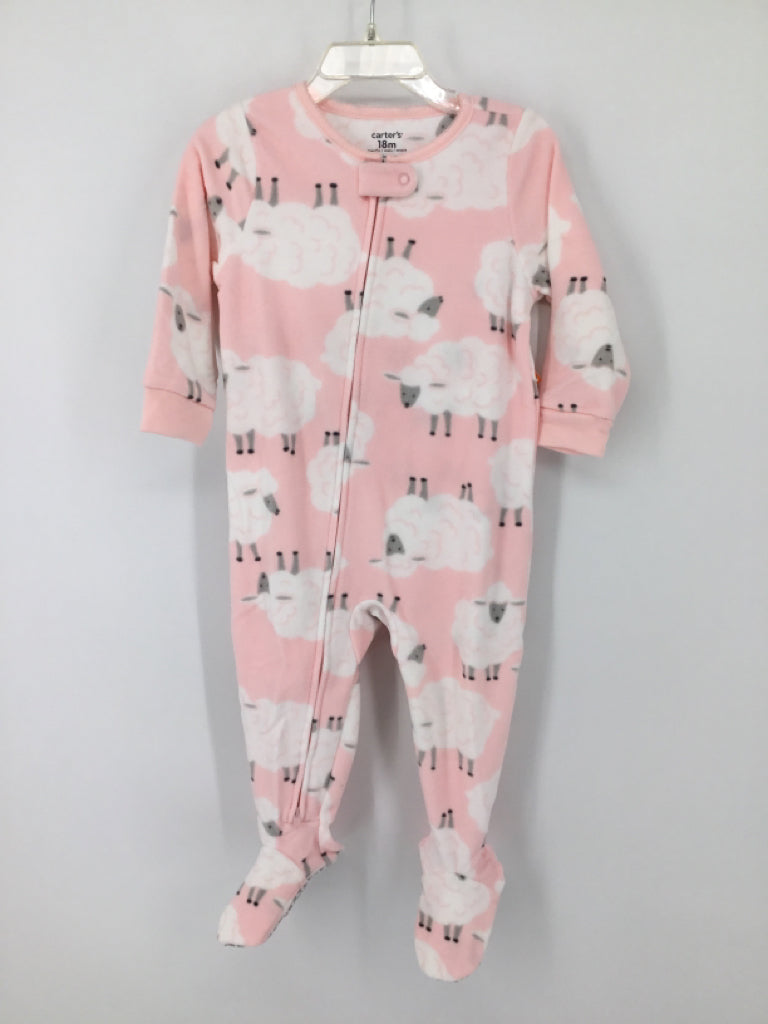 Carter's Child Size 18 Months Pink Sleepers