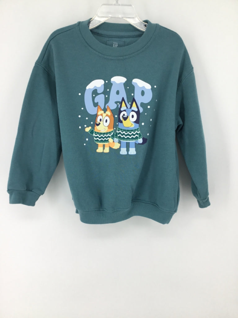 Baby Gap Child Size 5 Teal Character Sweatshirt - boys