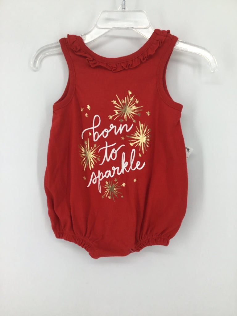 Cat & Jack Child Size 3-6 Months Red Stars & Stripes Outfit