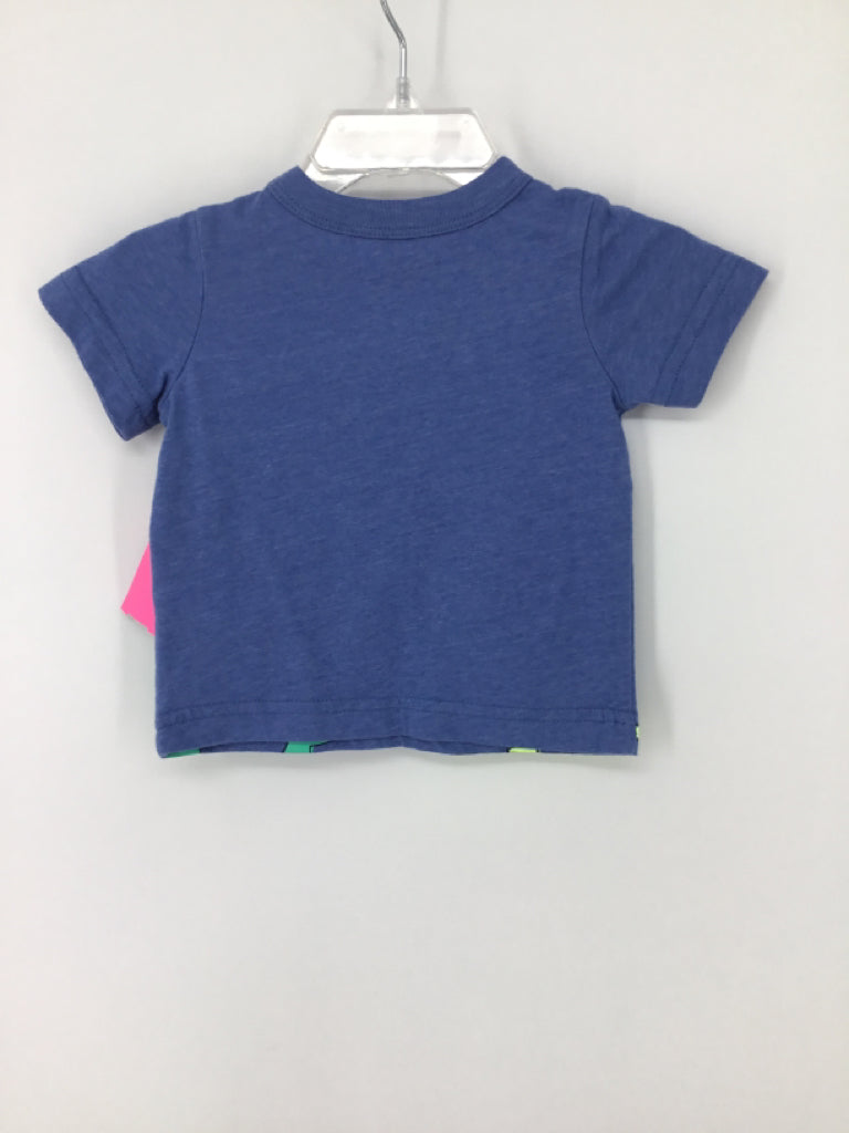 Carter's Child Size 3 Months Blue Dinosaur T-shirt - boys