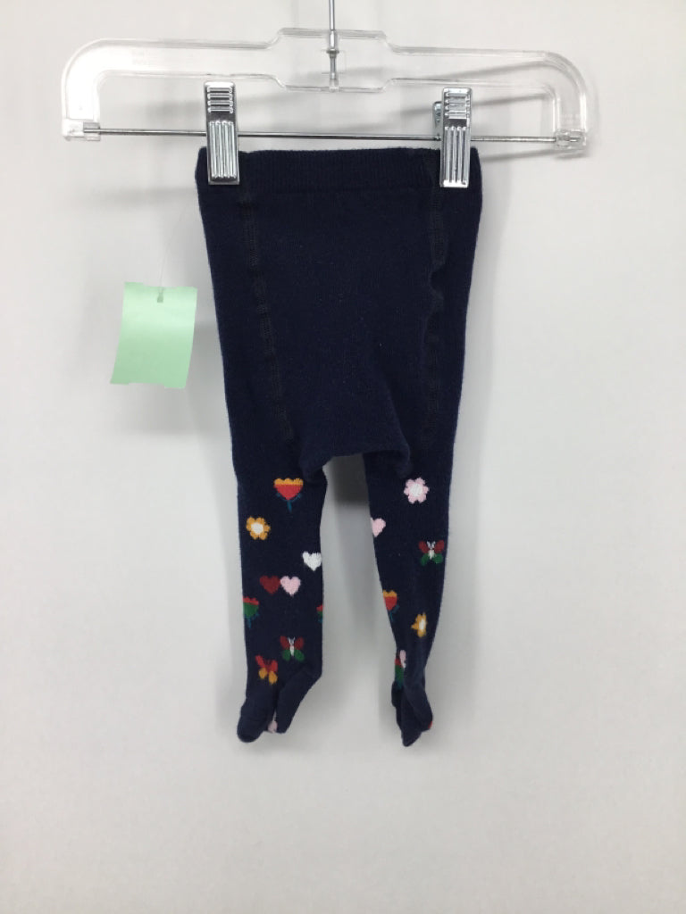 Hanna Andersson Child Size 3-6 Months Navy Tights - girls