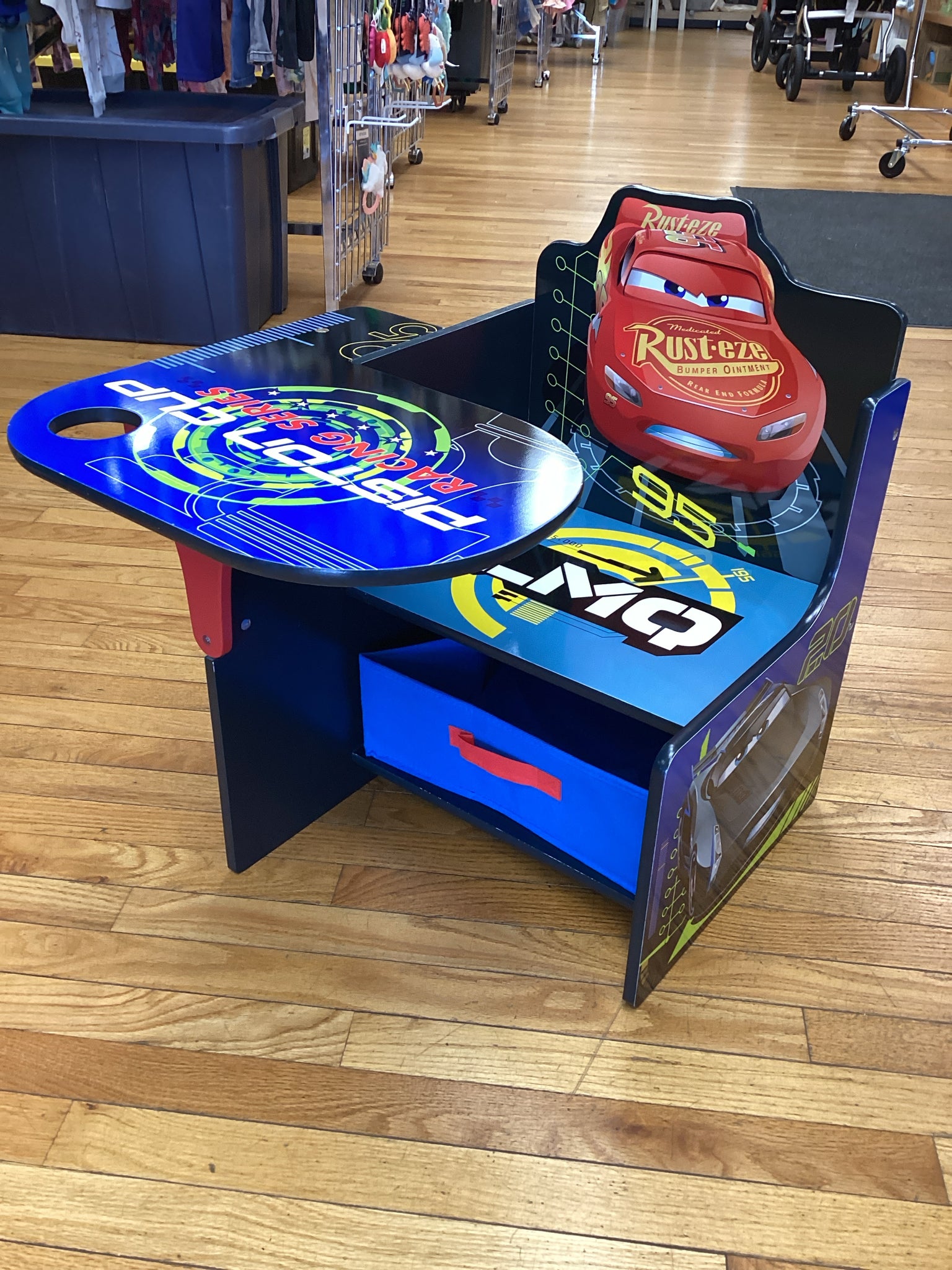 Disney Pixar cars Chair Desk with Storage Bin