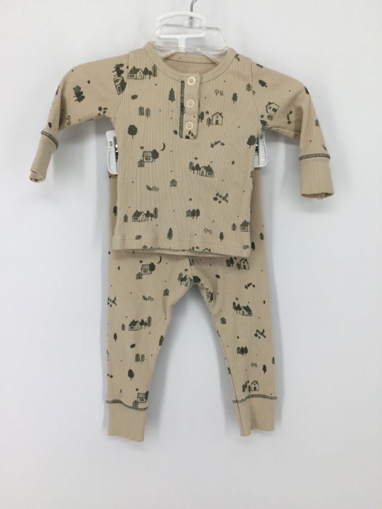 Tun Tun Child Size 3-6 Months Tan Print Pajamas - boys