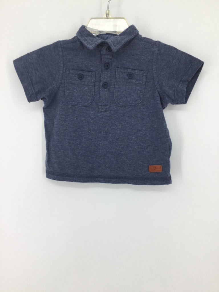 7 for all Mankind Child Size 12 Months Blue Solid Shirt - boys