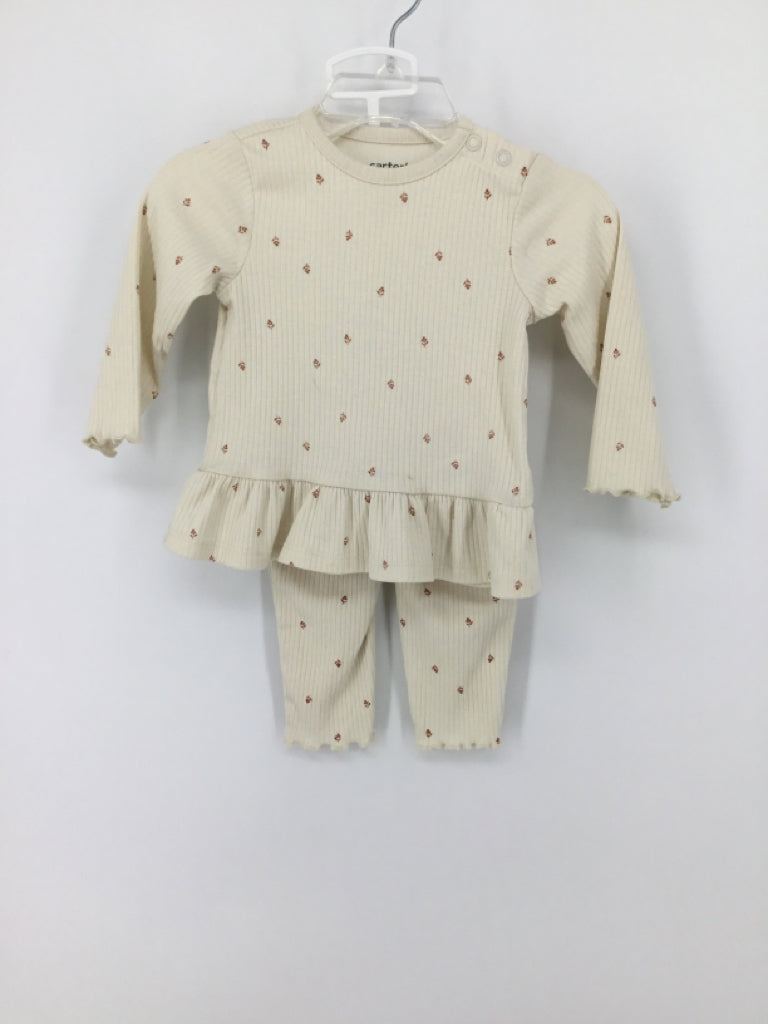Just One You Made by Carters Child Size 6 Months Cream Outfit - girls