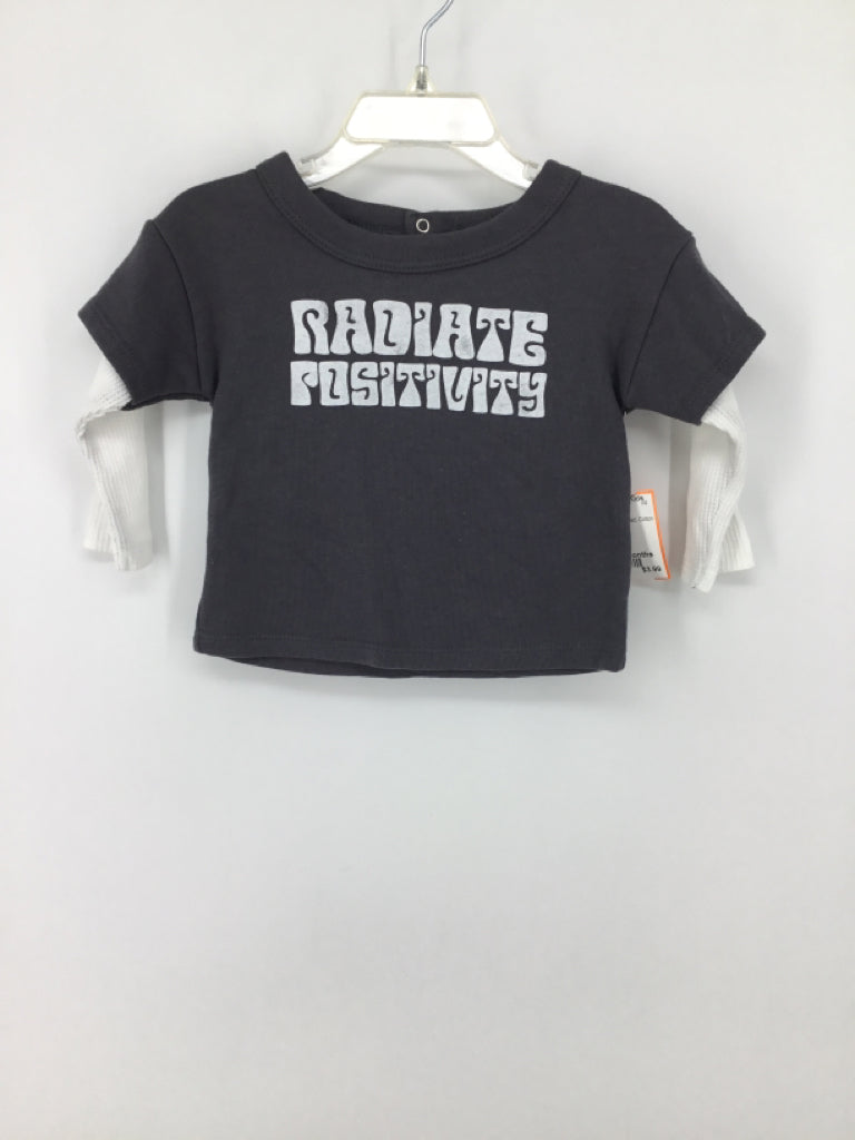 Grayson Mini Child Size 3-6 Months Gray screen printed T-shirt - boys