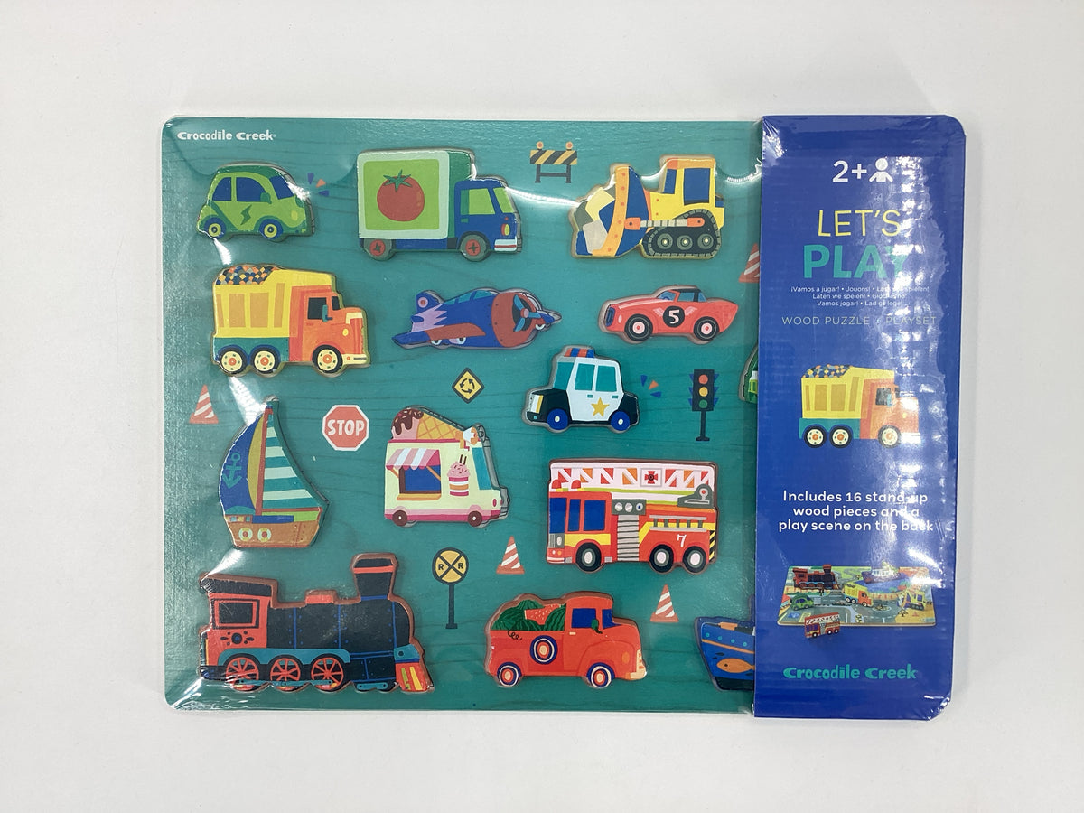 Crocodile Creek Let's Play Wooden Puzzle Playset