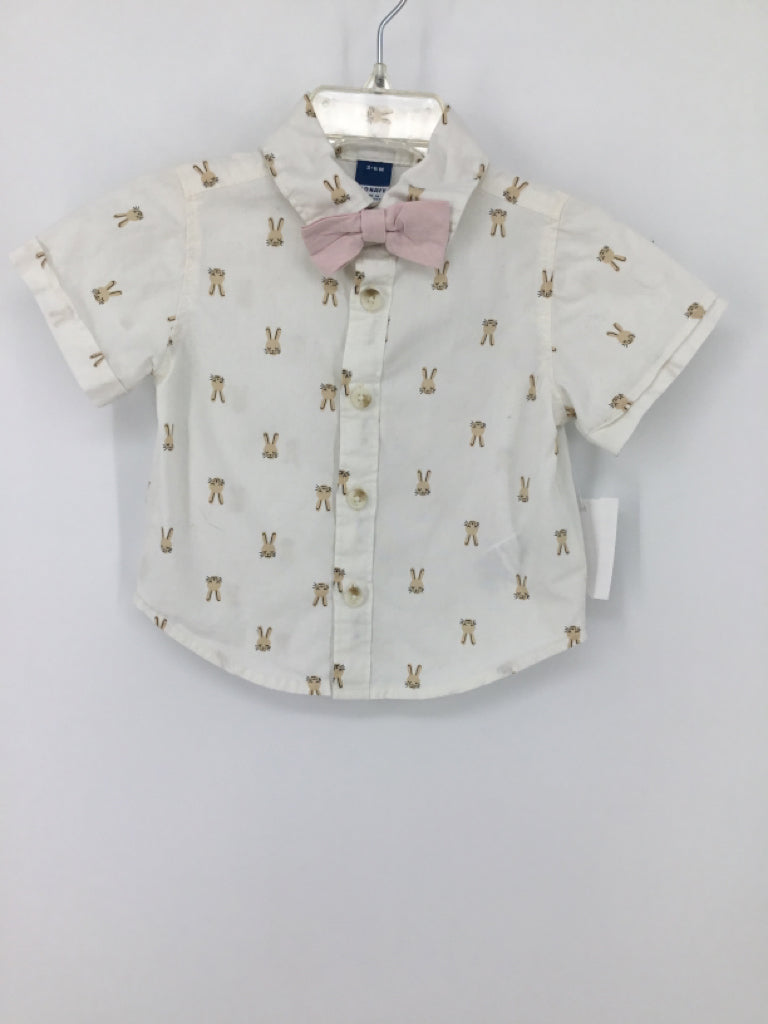 Old Navy Child Size 3-6 Months White Easter Shirt