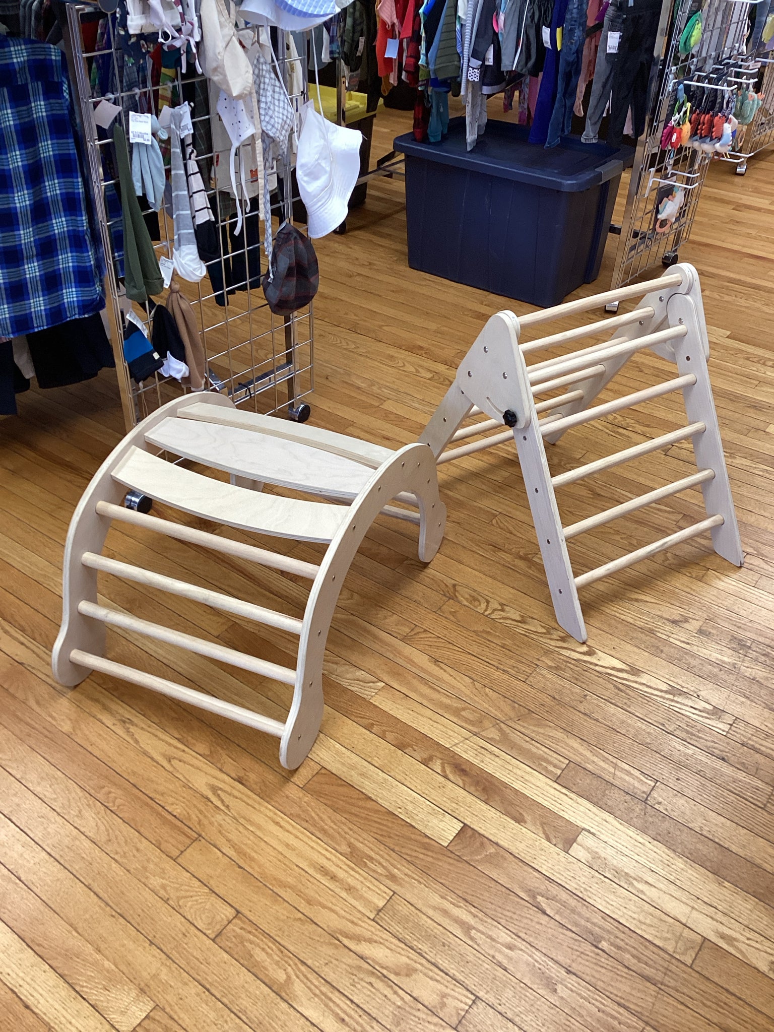 2 Piece Wooden Climbing Set