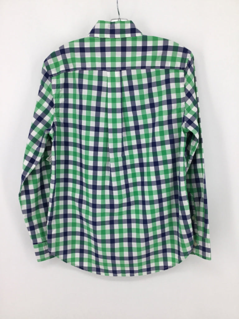 Ralph Lauren Child Size 10 Green Gingham Shirt - boys