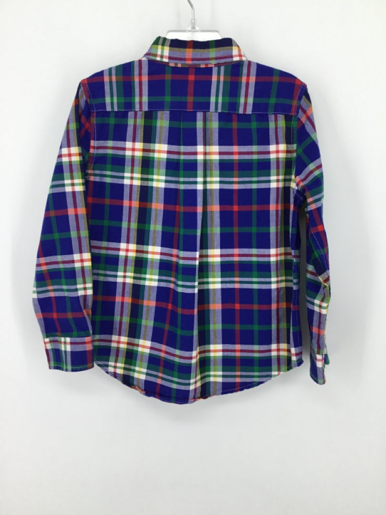 Ralph Lauren Child Size 5 Blue Plaid Shirt - boys