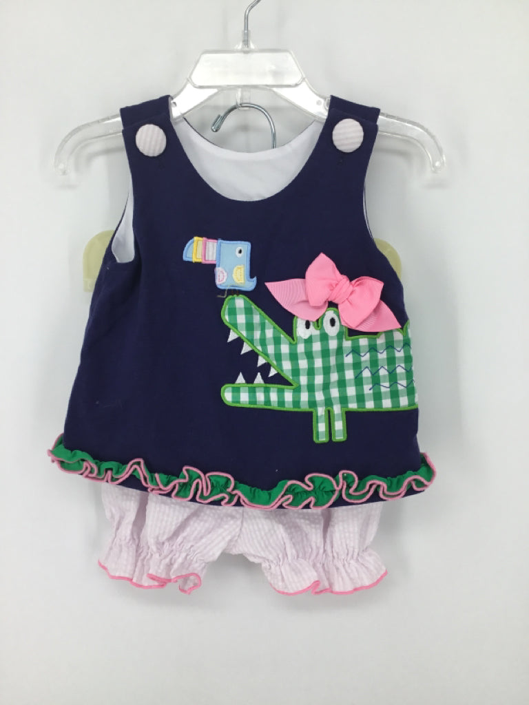 Millie & Jay Child Size 3 Months Navy Outfit - girls
