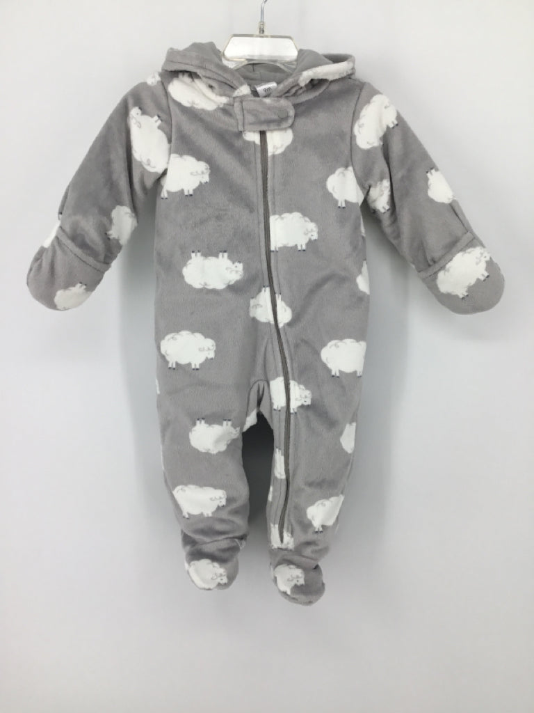 Just One You Made by Carters Child Size 9 Months Gray Print Outerwear - boys