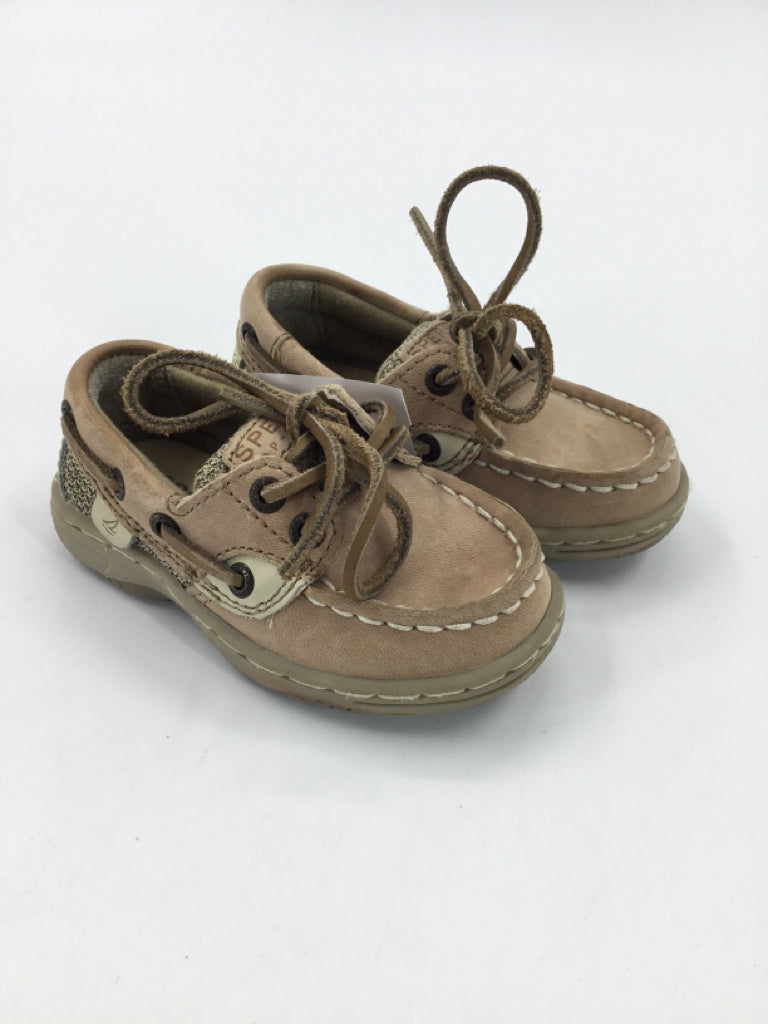 Sperry Child Size 5 Toddler Tan Dress Shoes