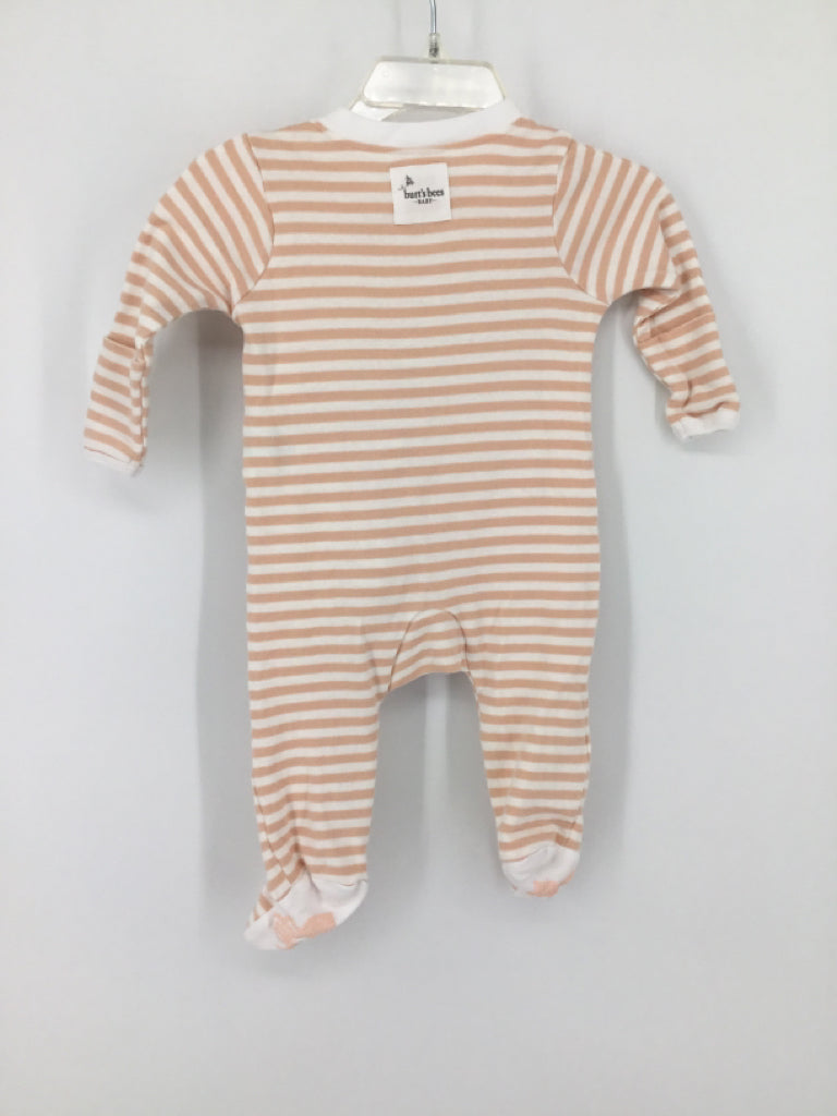 Burt's Bees Baby Child Size 0-3 Months Pink Sleepers