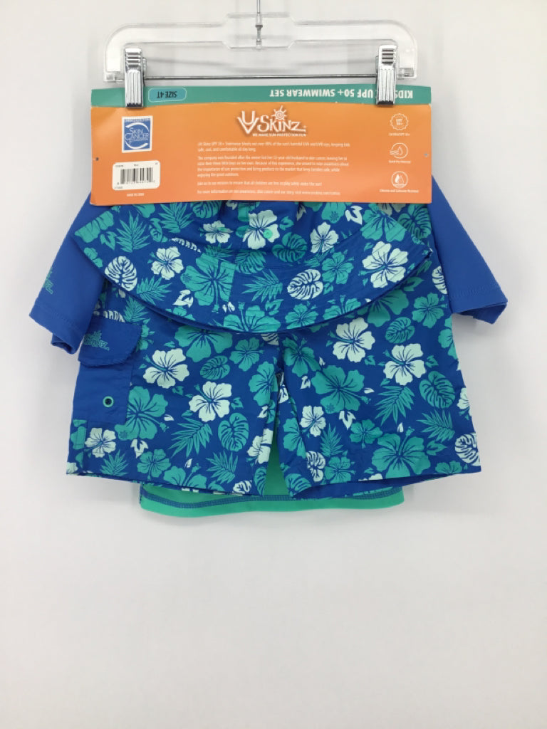UV Skinz Child Size 4 Blue Print Swimwear - boys